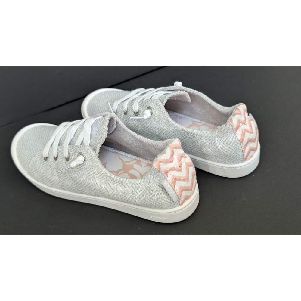 Roxy Gray/Peach Tennis Shoes, size 9.5